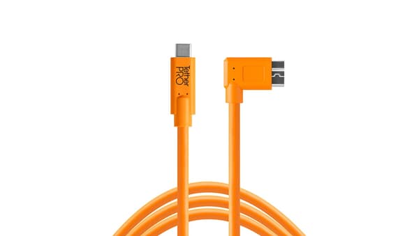Tether Tools USB-C til 3.0 Micro-B retvinklet 4,60m orange
