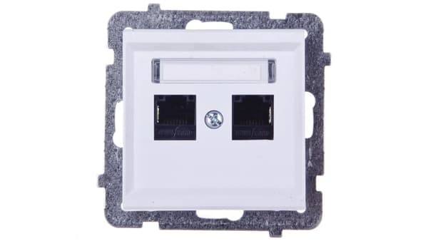 Ospel Computerstikdåse Sonata dobbelt 2xRJ45 5e hvid (GPK-2R/K/m/00)