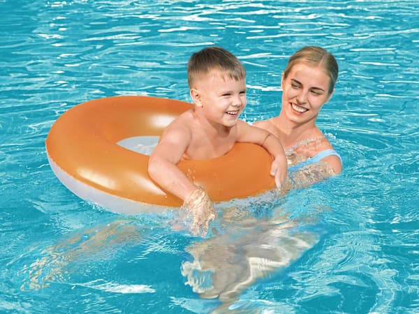 Bestway Oppustelig svømmering ORANGE 76cm 36024