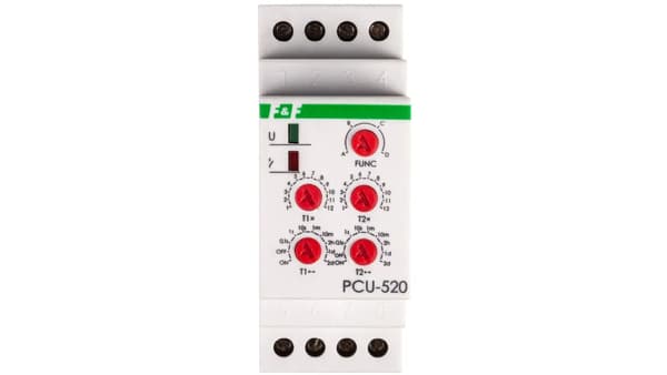 F&F Timer sändare 2P 8A 0.1sek-576h 24V AC/DC (PCU-520 24V)
