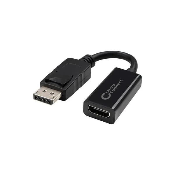 MicroConnect Adapter Displayport - HDMI M-F Understøtter 1920*1080P, Passiv Sort, 5cm kabel.