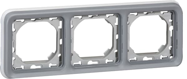 Legrand PLEXO55 Triple vandret ramme grå (069687)