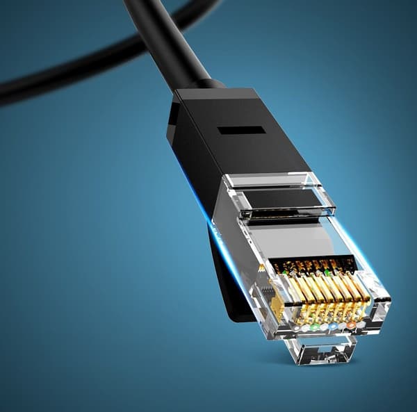 Ugreen Fladt Netværkskabel UGREEN Ethernet RJ45, Cat.6, UTP, 1m (Sort)