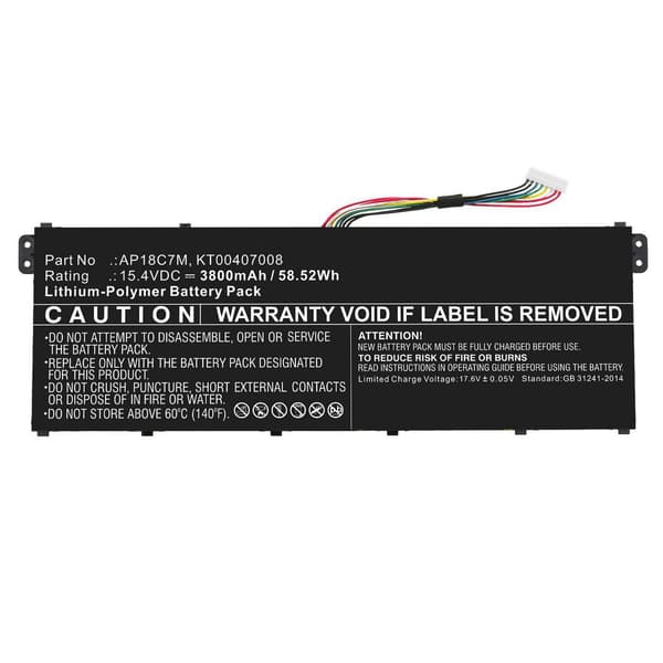 CoreParts Laptop Batteri til Acer 49.28Wh 15.4V 3200mAh