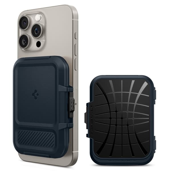 Spigen iPhone Lock Fit MagSafe Plånbok, metallskiffer