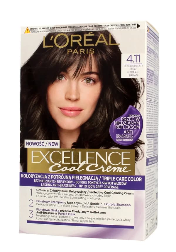 L'Oreal Professionnel Hårfärgningskräm Exellence 4.11 Ultra Ash Braz