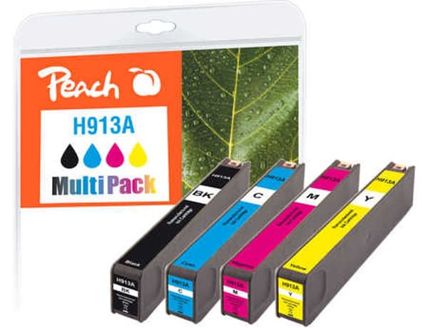 Peach PI300-744 blækpatron 4 stk Kompatibel Sort, Blå, Magenta, Gul