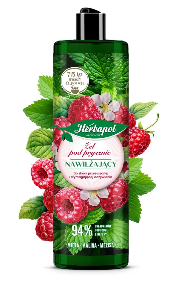 HERBAPOL Gel p/p Hindbær-Mynte 400ml ny&