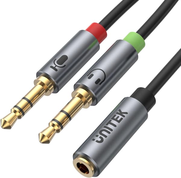 UNITEK Y-C957ABK lydkabel 0,2 m 3.5mm