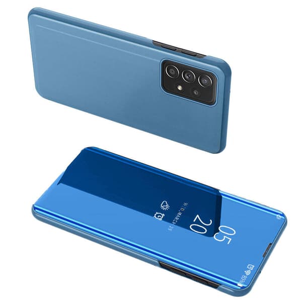 Clear View Case Klapphülle til Samsung Galaxy A73 blå