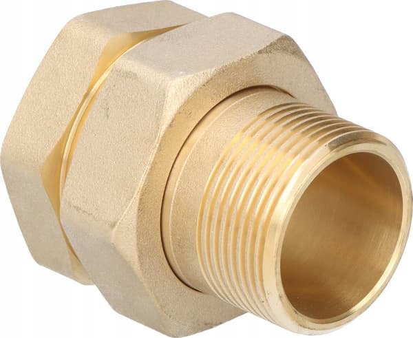Valvex TWIST-forbinder (skrue) lige messing med O-ring (kort version) L650 - 1 1  4