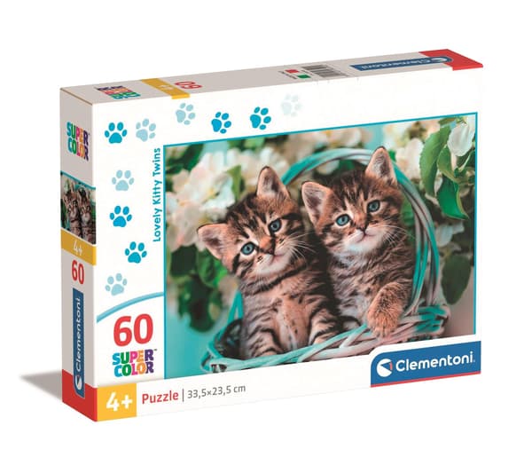 Palapeli 60 Super Color Lovely Kitty Twins