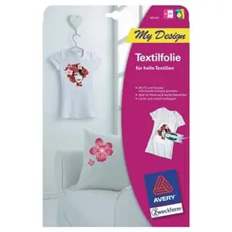 Avery Zweckform overføringsfolie til lyse T-shirts, 5 ark