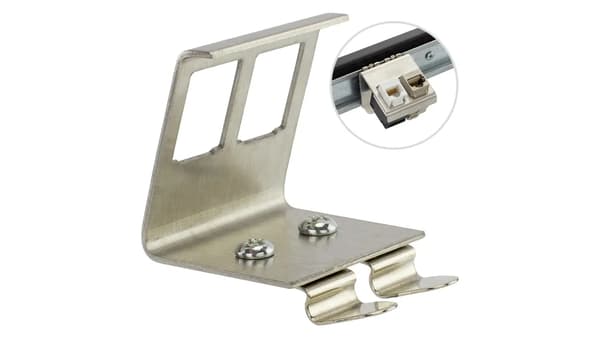 Alantec DIN-skinne Keystone monteringsadapter (TH-35) 2x ALANTEC Keystone modul - ALANTEC