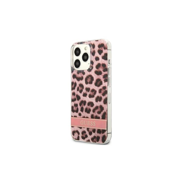 Guess GUHCP13LHSLEOP iPhone 13 Pro / 13 6.1\" pink/pink Hardcase Leopard