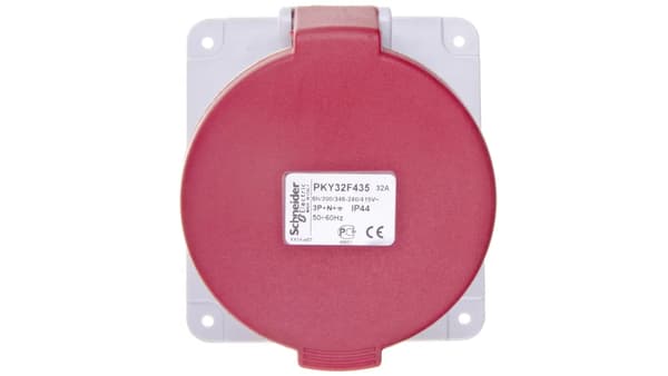 Kojerasia 5P 32A 400V punainen IP44 PKY32F435