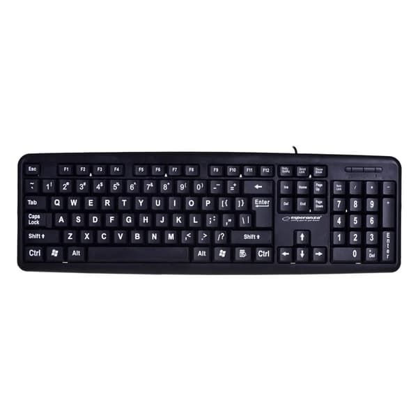 ESPERANZA KABELFØRT USB-TASTATUR MED STORE BOGSTAVER FLORIDA