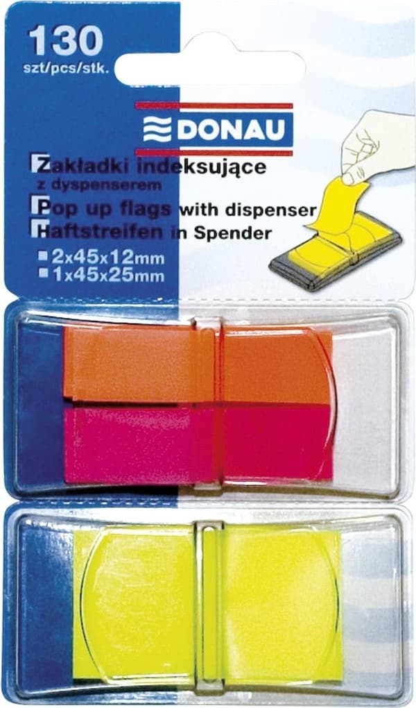 Indeksindsats med dispenser DONAU PP 2x45x12mm farveblanding