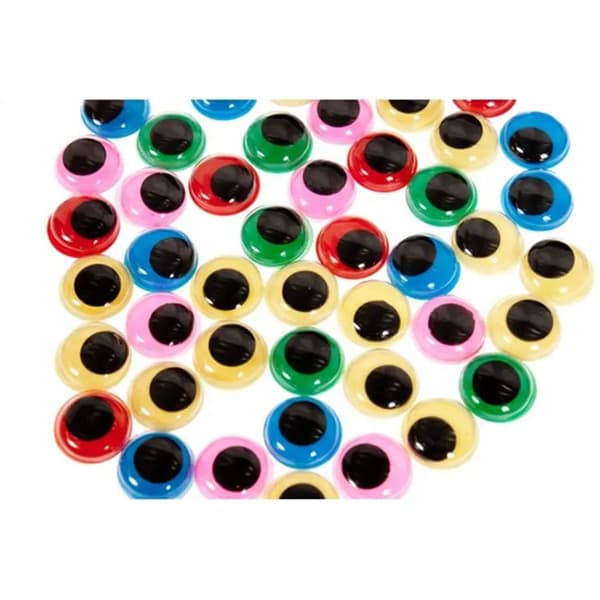 Koristeelliset värikkäät silmät 12mm 80kpl