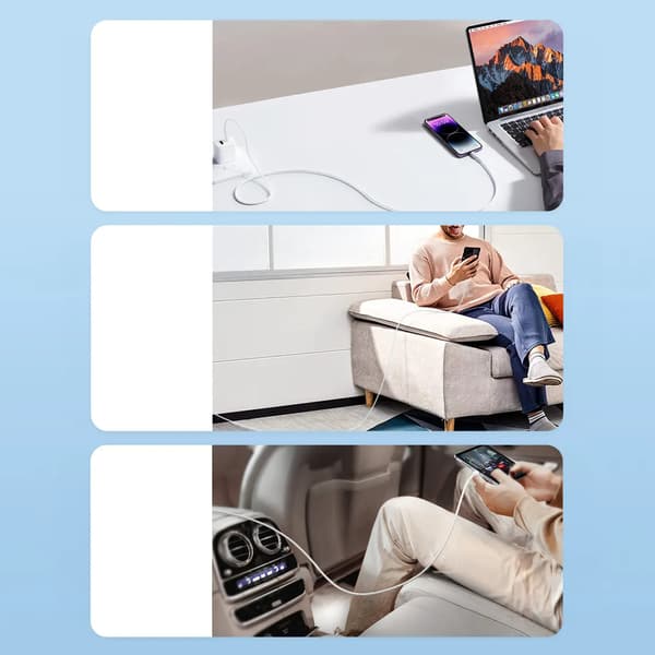 Joyroom Flash-Charge Serie SA26-CL3 USB-C / Lightning-kabel 30W 1m - svart