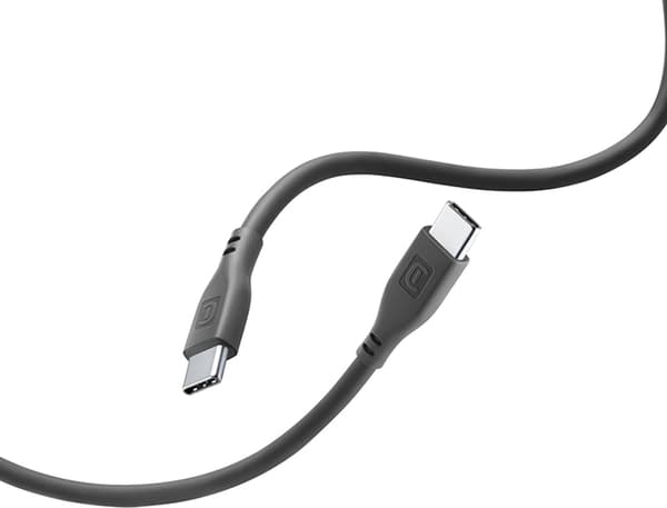 Cellularline Soft Cable - USB-C til USB-C-kabel 1,2 m (sort)