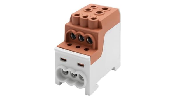 Jakelulohko DBR 200A (1x70.1x35/6x16) Al/Cu - ruskea