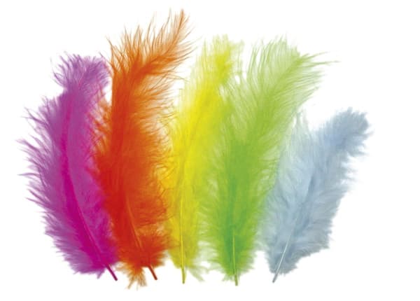 Fjädrar fluff 11,8-15 cm mix 25st