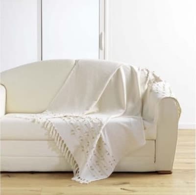 Douceur d`Interieur PLAID TÆPPE CREME - GOLDEN SUNSET 125x150