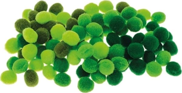 BREWIS POMPOMS POM12 1cm vihreä (sävyt) 100kpl