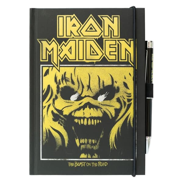 Iron Maiden A5 premium notesbog + projektorpen