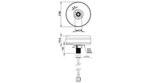 ROPAM ANTENNI AT-GSM-CAP