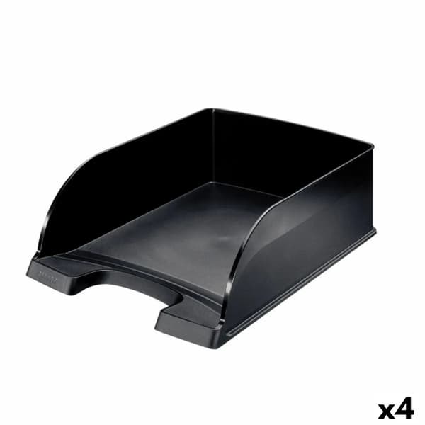 Klassificeringsbakke Leitz Plus Jumbo A4 polystyren Sort (4 enheder)