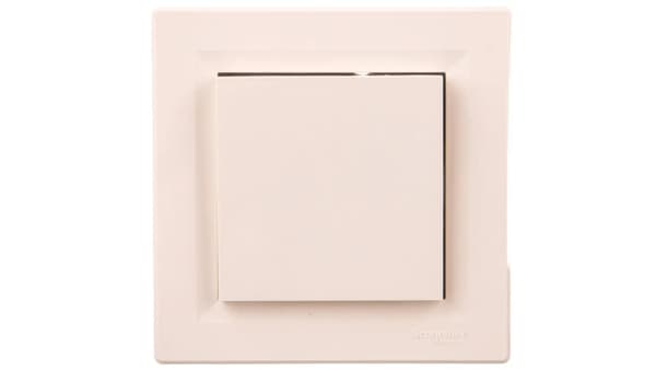 Schneider Electric Aspora enkel installationsuttag med lock, gräddvit (EPH3100123)