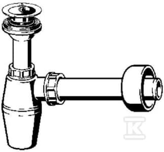 Viega flaskesifon 5/4\" DN32 hvid (703110)