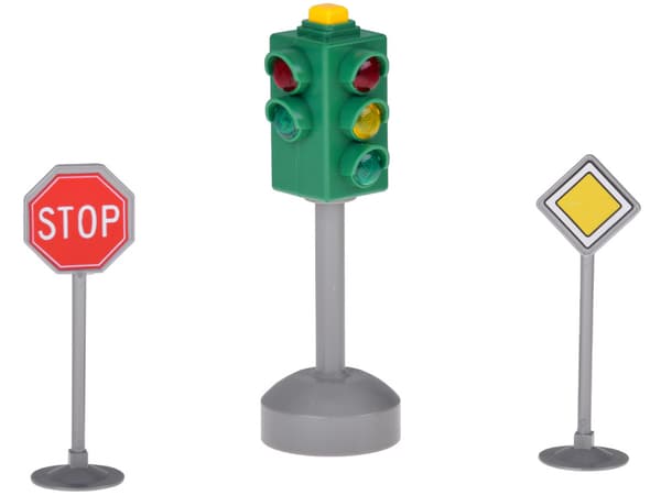 Trafiklys med lyd og lys + 2 vejskilte ZA5845