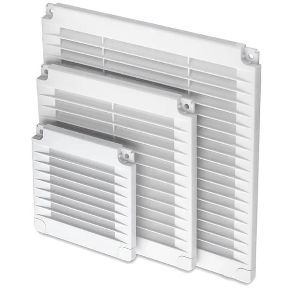 Ventilationsgaller med tätningar AirRoxy 200x200 vit