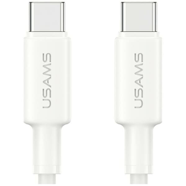 USAMS U90 60W USB-C–USB-C-kaapeli, valkoinen