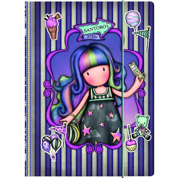 Mappe Gorjuss Up and away A4 Lilla (24,8 x 9 x 33,4 cm)