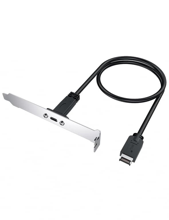 Graugear Graugear USB-E til USB-C forlængerkabel USB-kabel, inkl. PCI-beslag