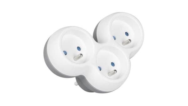Libox 1 stik/3 stikdåse netbrænder med jord LB0166-3 LIBOX