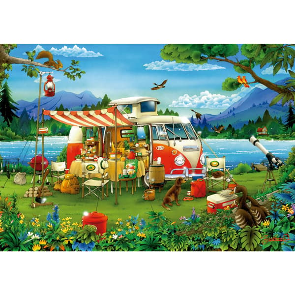 Campingferie puslespil 1000 brikker