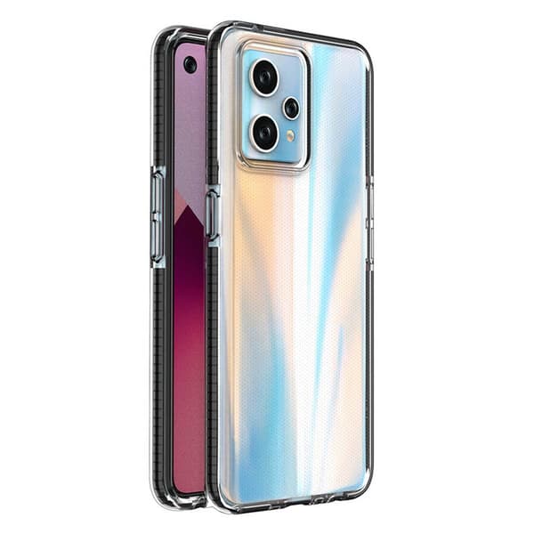 Spring Case til Realme 9 Pro+ / Realme 9 silikonecover med sort ramme