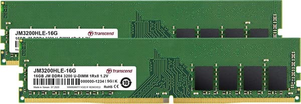 Transcend JeTram 32GB [2x16GB 3200Mhz DDR4 CL22 DIMM]