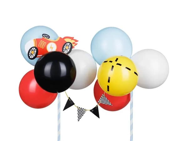 Autko ballon kagepynt, mix, 29 cm