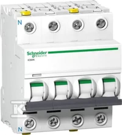 Effektafbryder 3P+N C 63A 6kA AC IC60N-C63-3n A9F04763