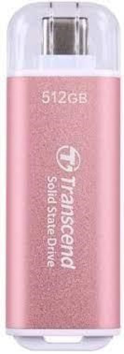 TRANSCEND ESD300P 500GB Extern SSD USB 10Gbps Typ C Rosa