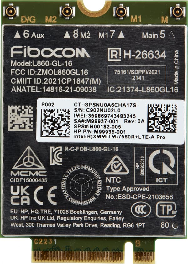 HP Xmm 7560 R+ Lte-Advanced Pro Wwan