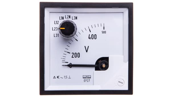 Lumel-volttimittari kytkimellä N E615 500V (EP27NE6150000)