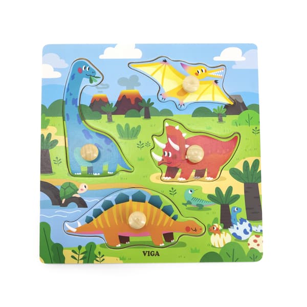 VIGA Puinen palapeli tapeilla, dinosaurukset