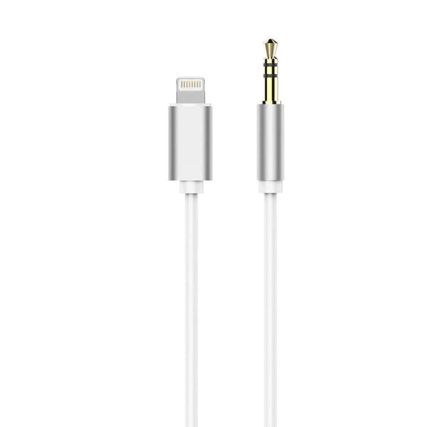 Kabel AUX Lightning (han) til Jack 3,5 mm (han) hvid